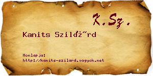 Kanits Szilárd névjegykártya